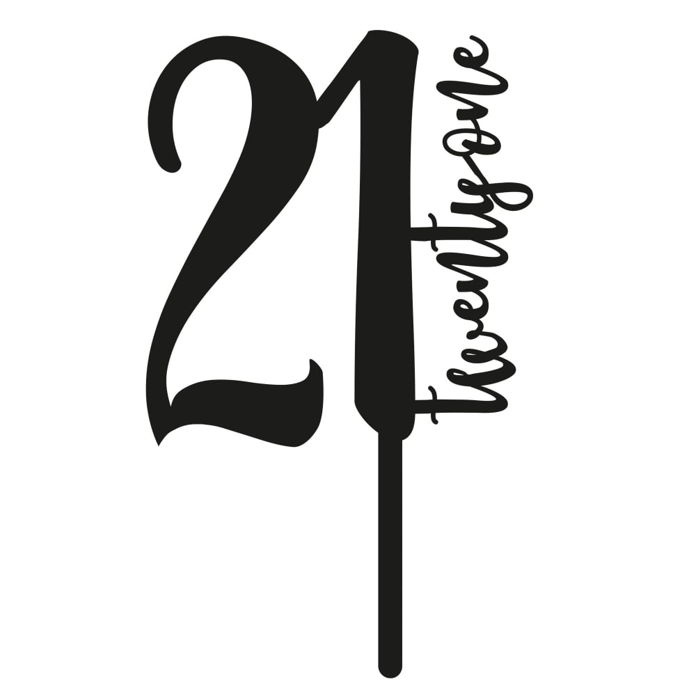 MAKE A WISH - Black Number Acrylic Topper