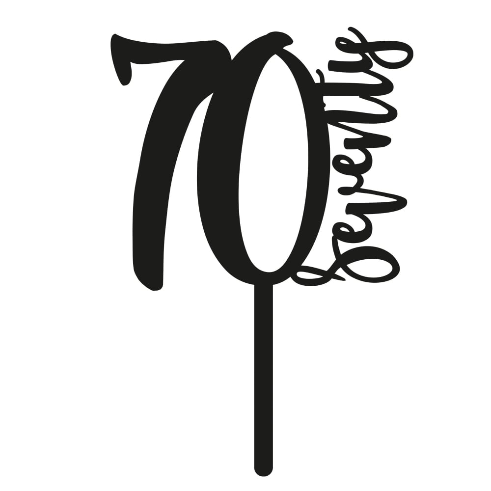 MAKE A WISH - Black Number Acrylic Topper