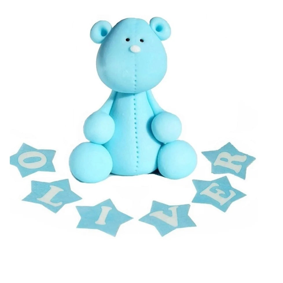 Blue Bear - Edible Cake Topper