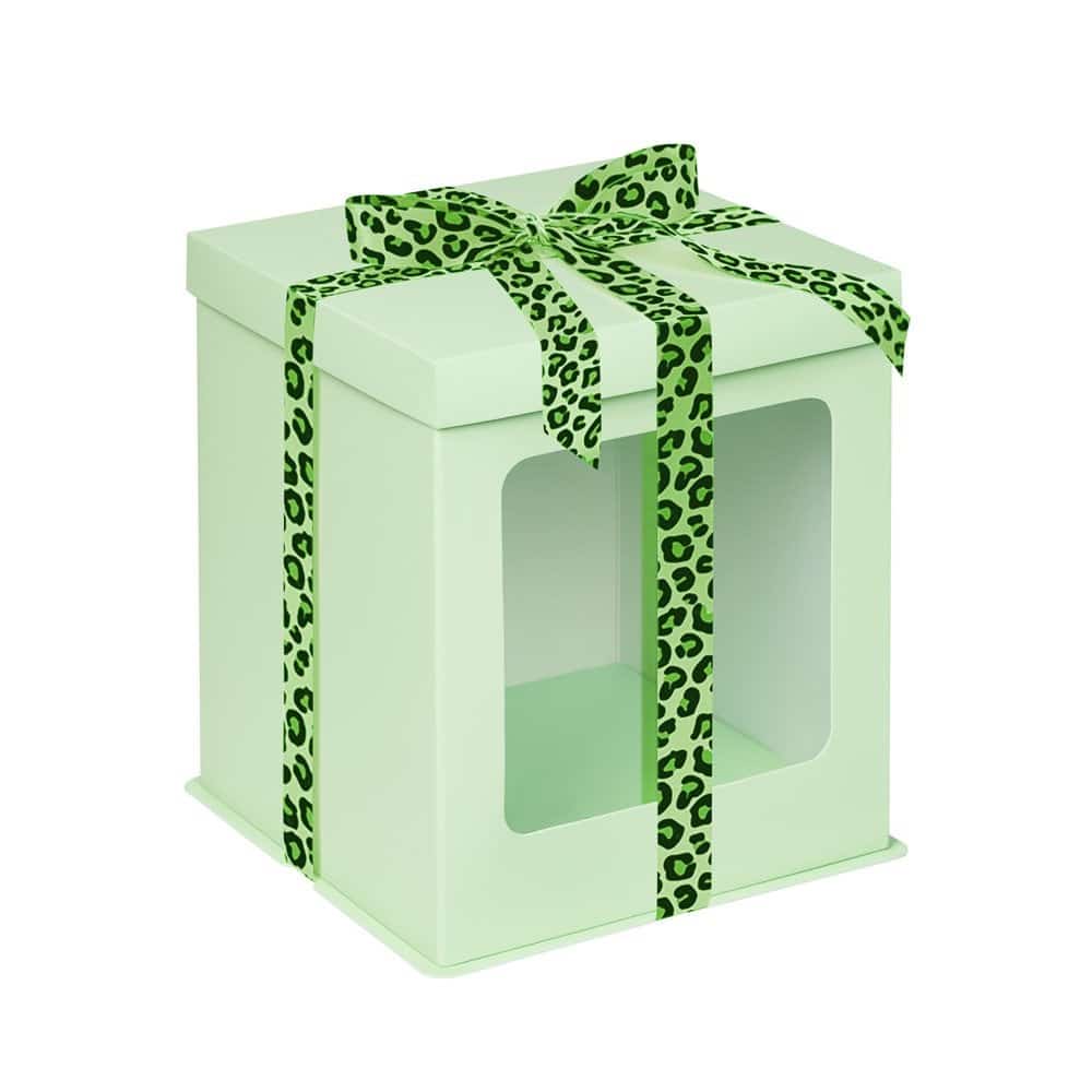 Peppermint Tall Stylish Cake Box with Window