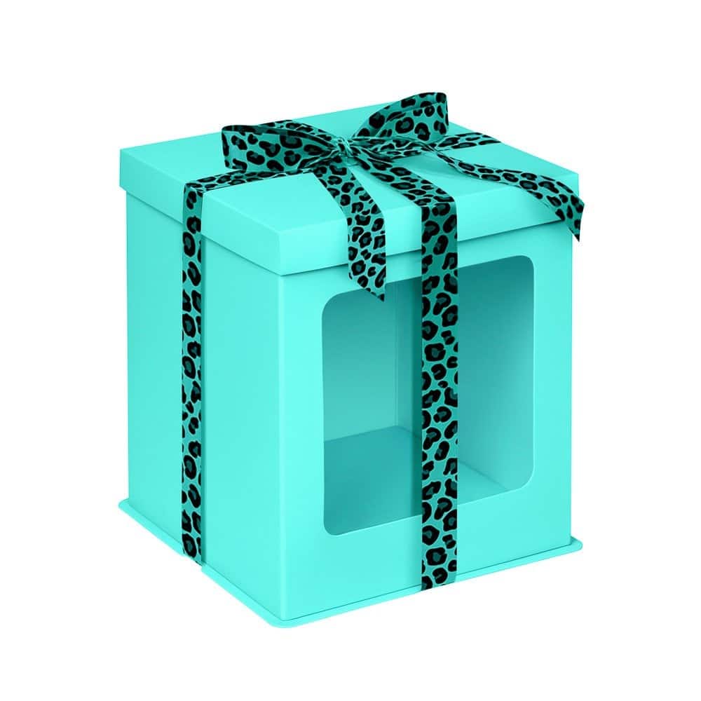 Mermaid Blue Tall Stylish Cake Box with Window