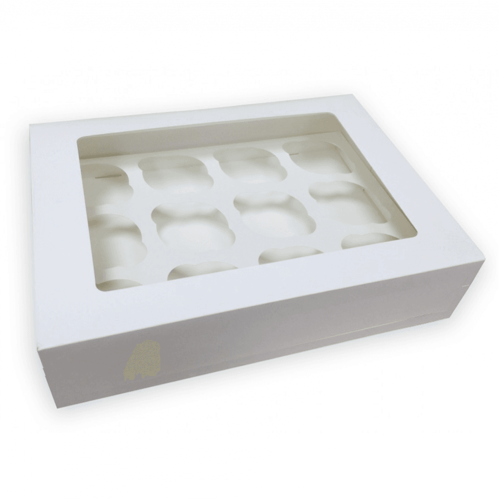 4 Inch Deep White Luxury Cupcake Box