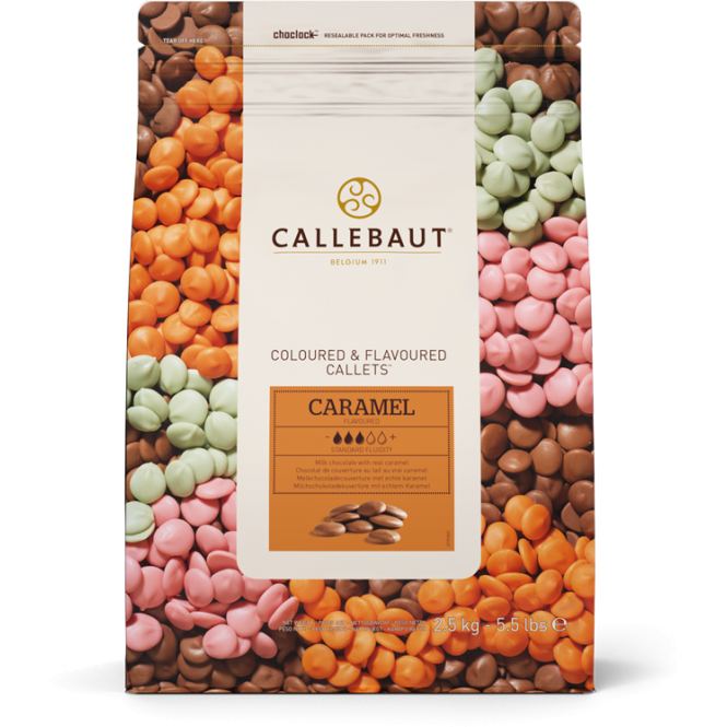 CALLEBAUT Caramel Flavoured Belgian Couverture Chocolate 2.5kg