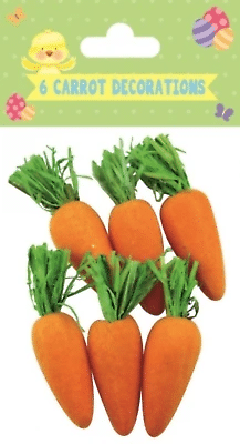 6 Non-Edible Carrot Decorations