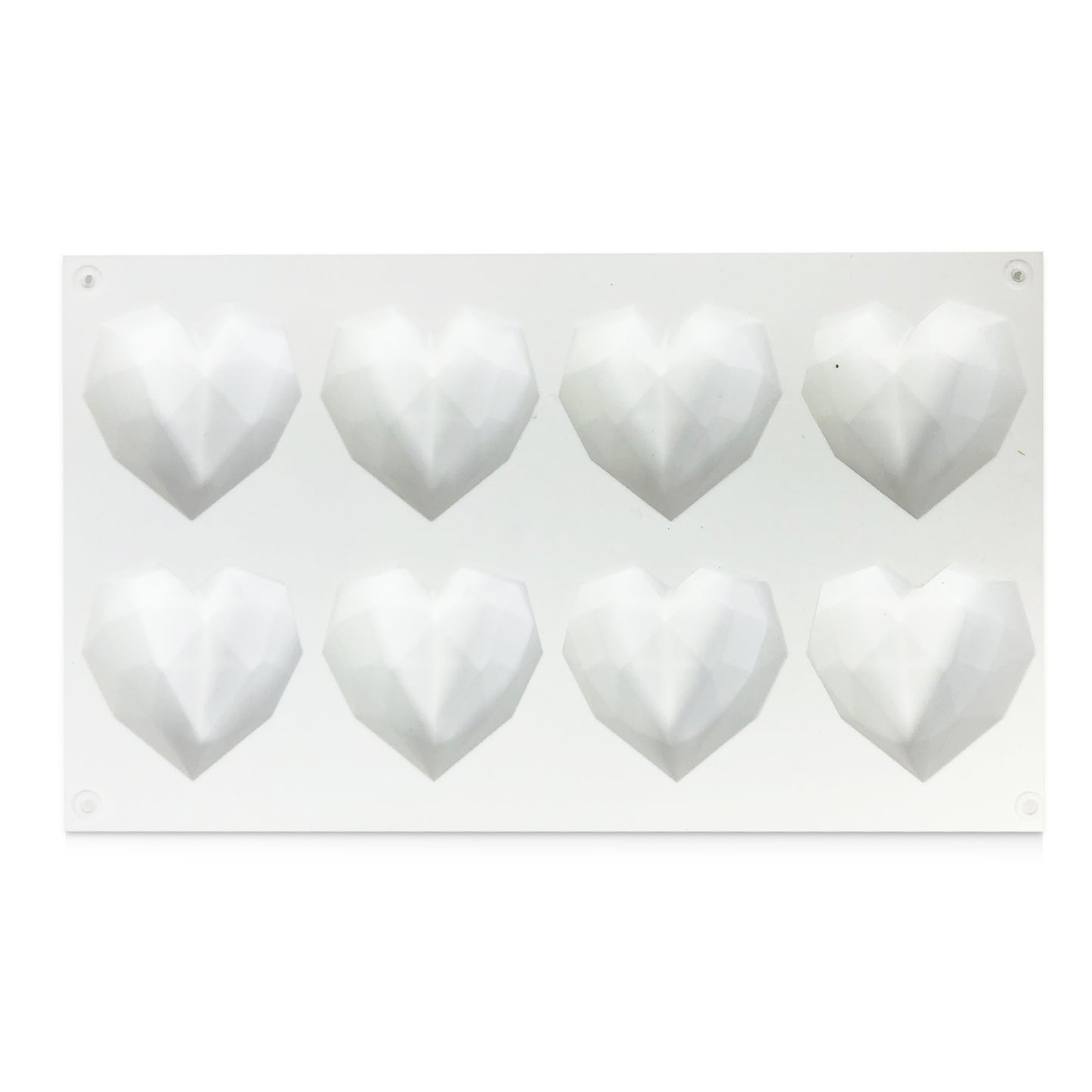 Geo Heart Chocolate Mould - 8 Cavity