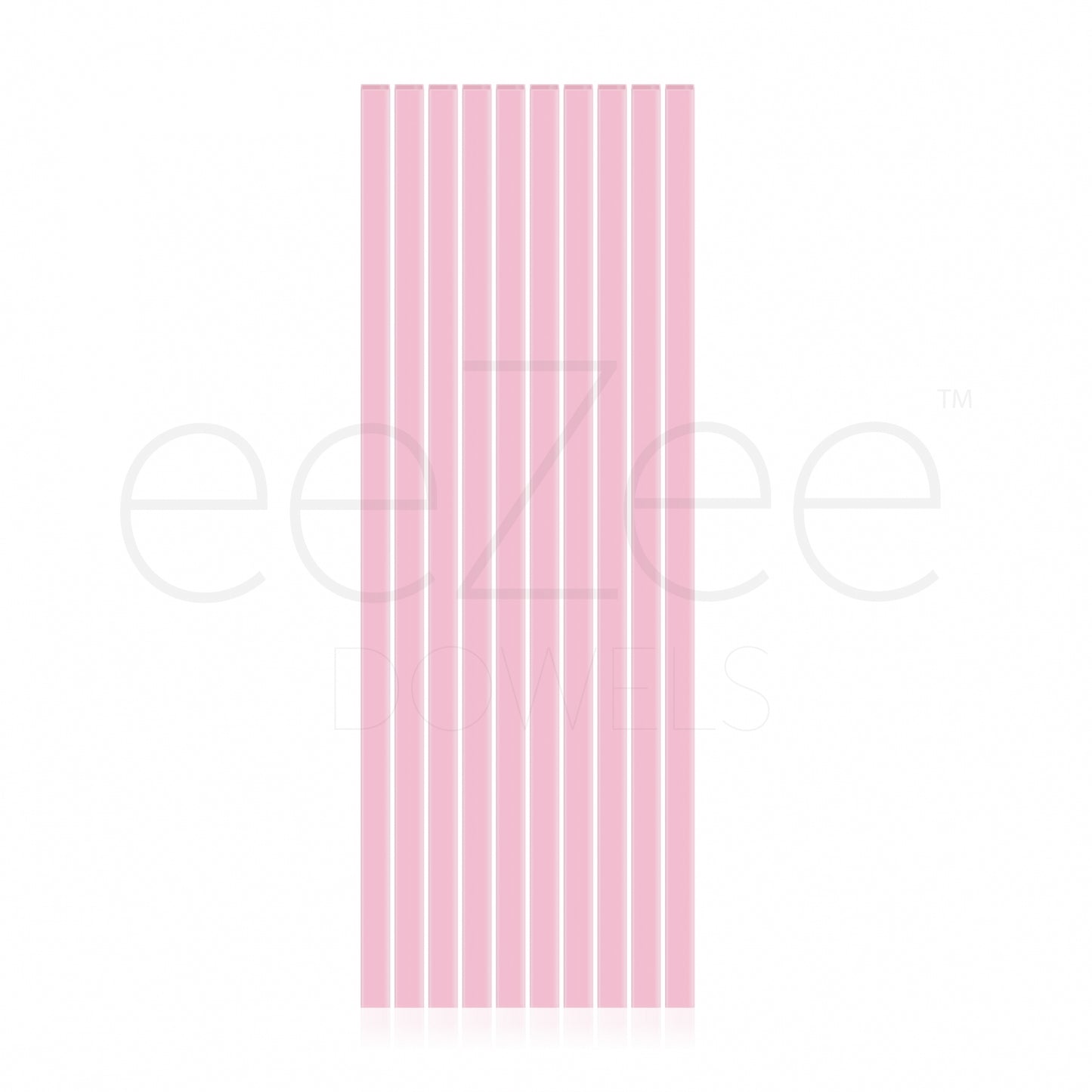 12" Pink Square Dowels - Pack of 4