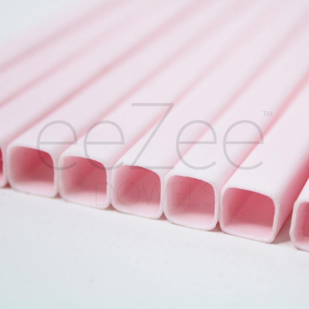 12" Pink Square Dowels - Pack of 4