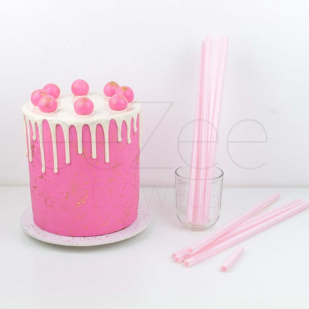 12" Pink Square Dowels - Pack of 4