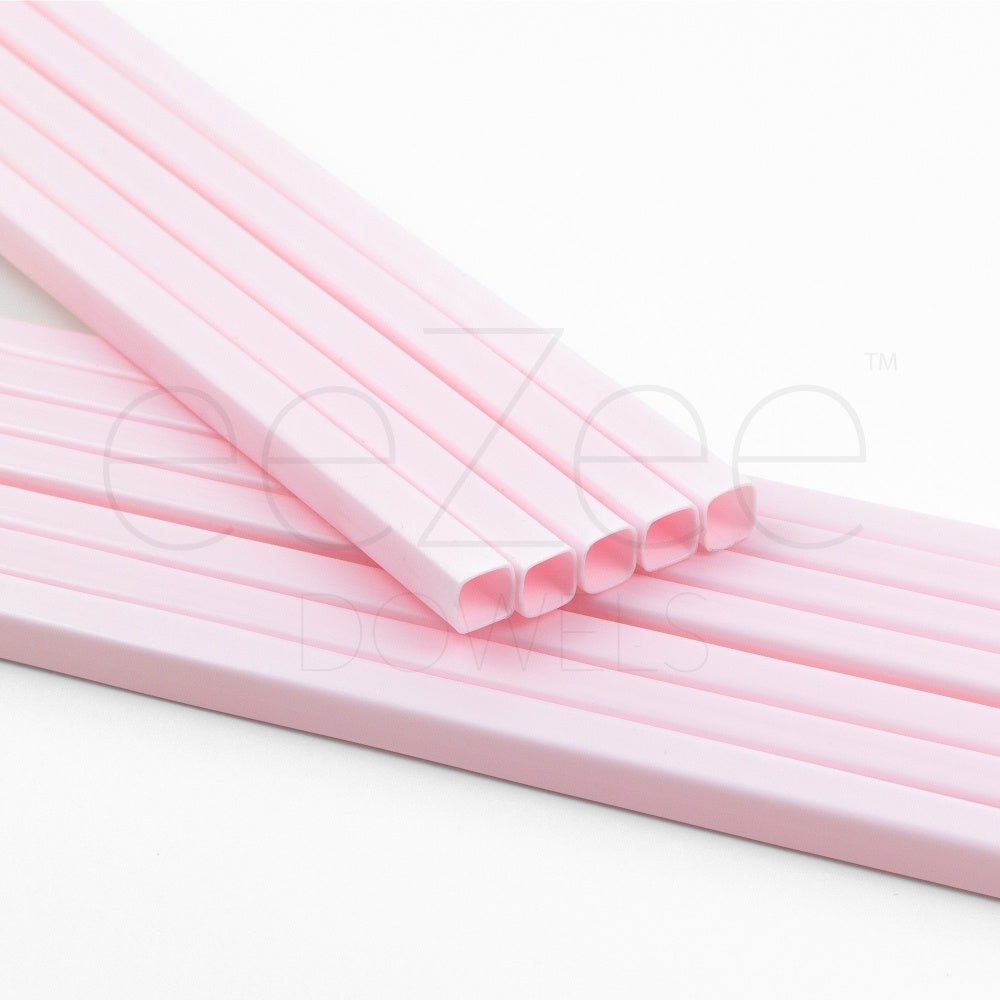 12" Pink Square Dowels - Pack of 4