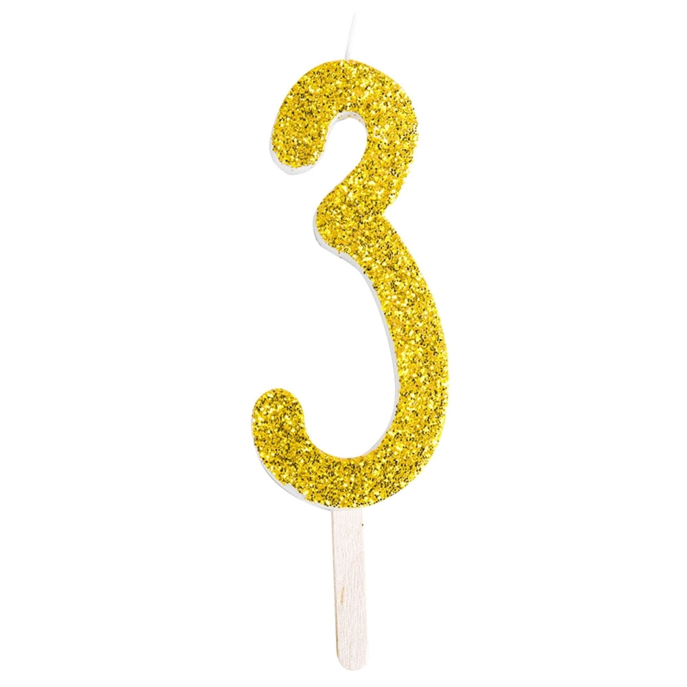 PME - Gold Glitter Number Candles