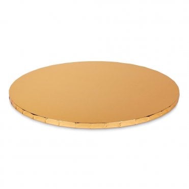 GOLD Mirror Round Premium Masonite (MDF) Cake Board Drum 10mm