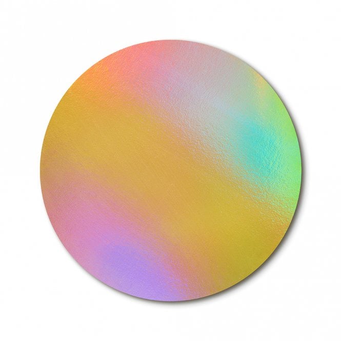 Gold PRISM Round Masonite (MDF) Unicorn Premium Iridescent Cake Board 10mm