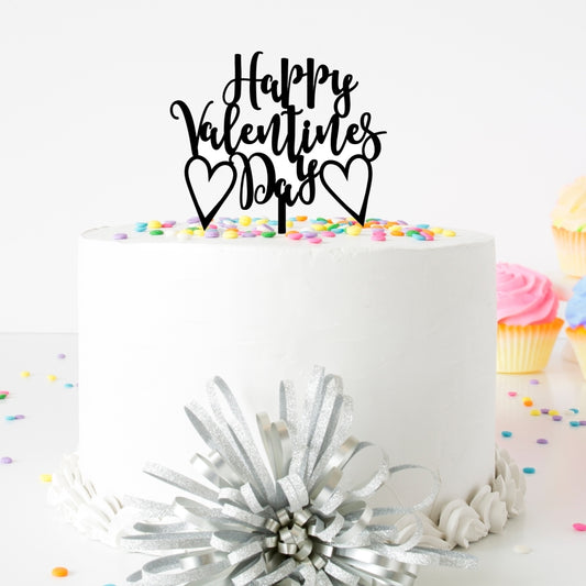 MAKE A WISH - Happy Valentines Day Cake Topper