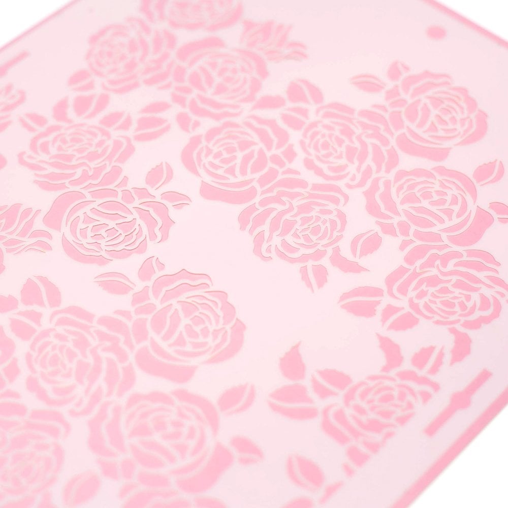 Lacupella Seamless Pattern Cake Stencil - ROSA