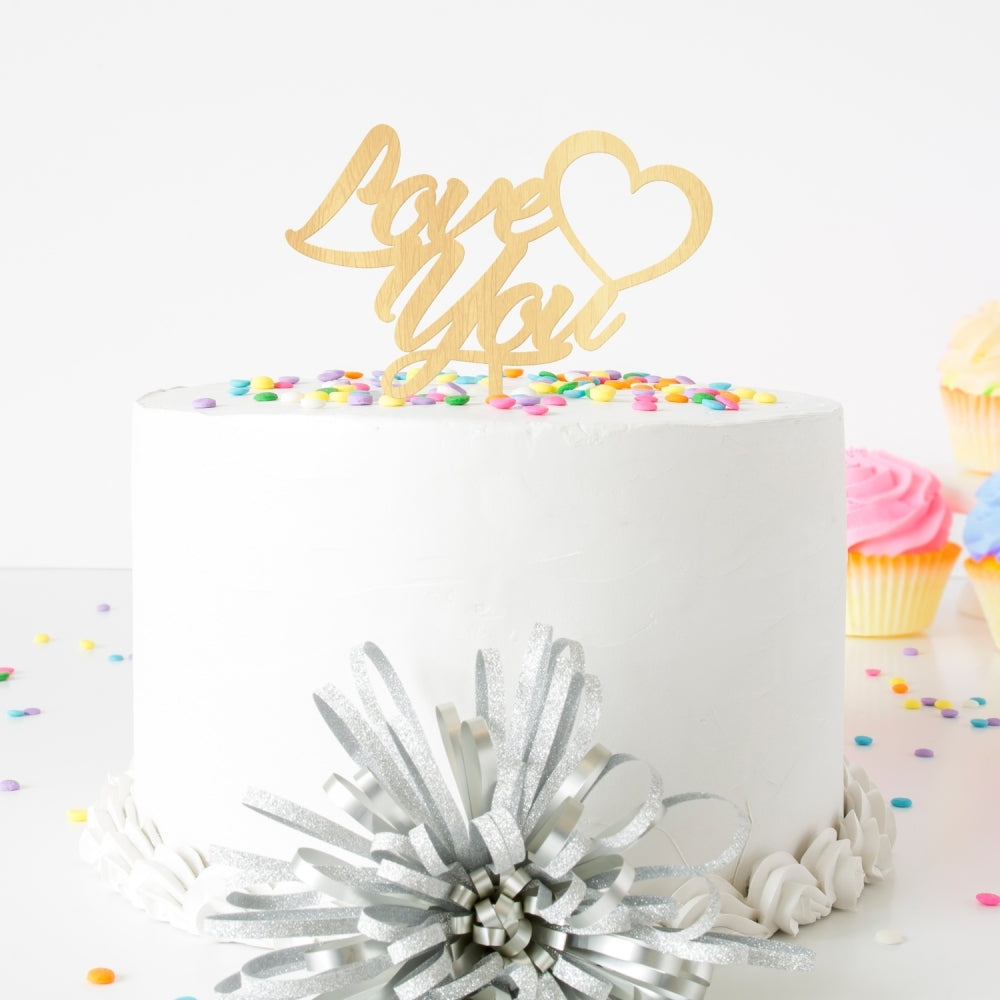 MAKE A WISH - Love You Cake Topper