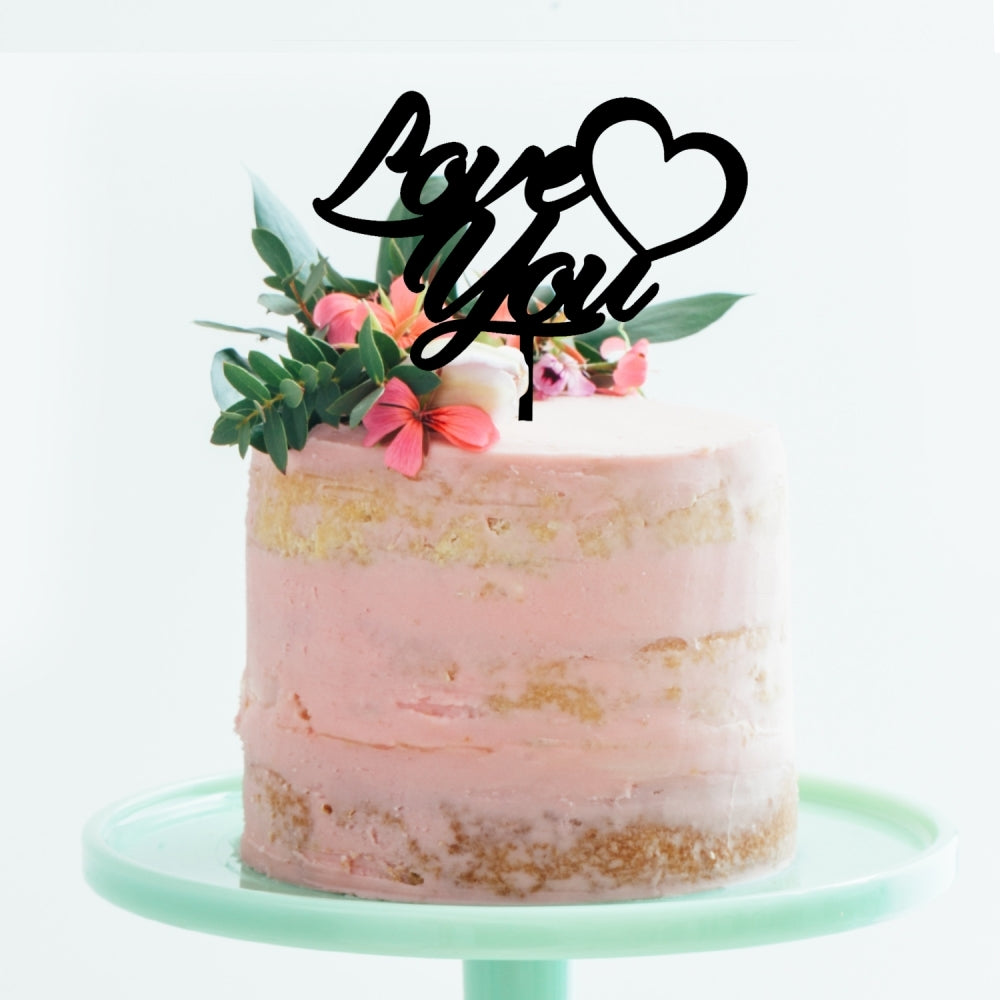 MAKE A WISH - Love You Cake Topper