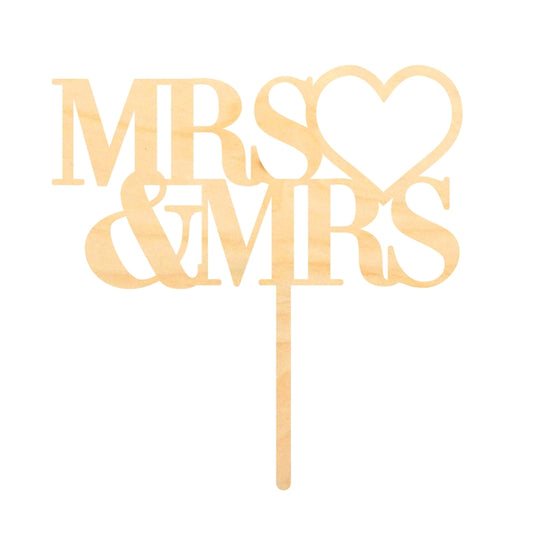 MAKE A WISH Mrs & Mrs Heart Topper