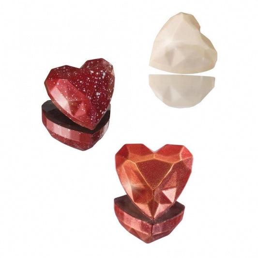 Diamond Heart Praline Polycarbonate Chocolate Mould