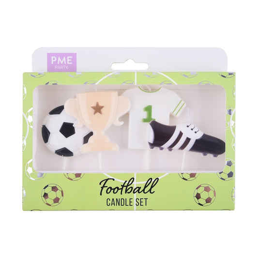 PME - Football Candles - Set of 4