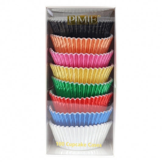 PME Multicoloured Metallic Cupcake Cases x 100