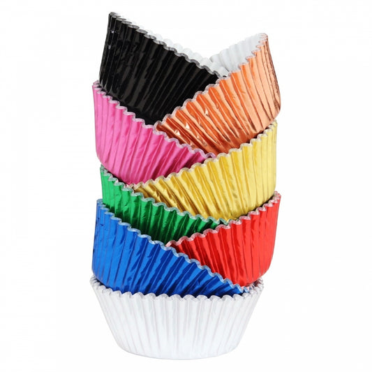 PME Multicoloured Metallic Cupcake Cases x 100