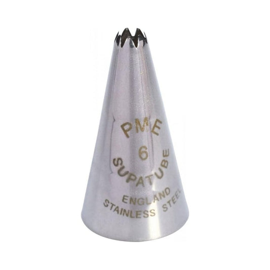 PME Supatube 6 - Piping Nozzle Tube Tip - Open Star