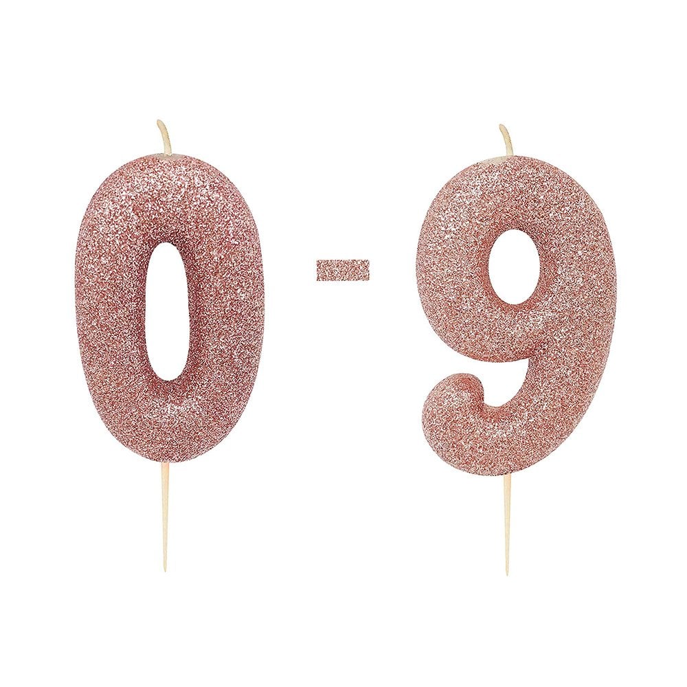 ANNIVERSARY HOUSE - Glitter Number Candles (5 Colours)