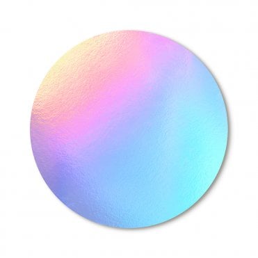 Silver PRISM Round Masonite (MDF) Unicorn Premium Iridescent Cake Board 10mm