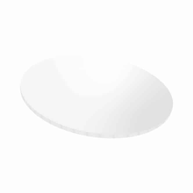 5mm WHITE MDF BOARD - GLOSS ROUND