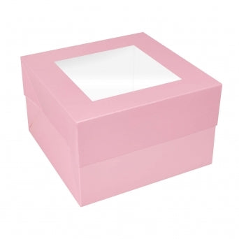Pastel Pink Cake Box With Window