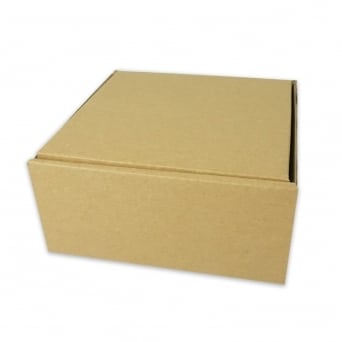 BIODEGRADEABLE CORRUGATED BROWN CAKE BOX