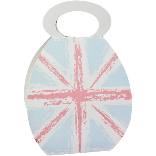 Cupcake Handbag Box Holds 1 - Union Jack Print x 10