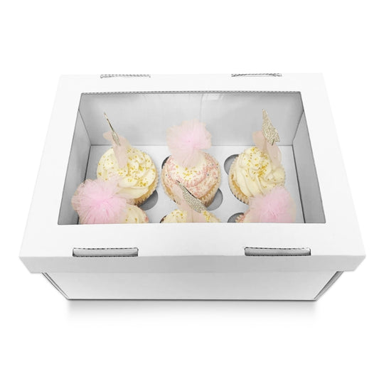 Extra Deep Corrugated Cupcake Box (Holds 6)