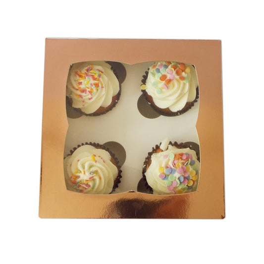 Luxury Satin Rose Gold Cupcake Box