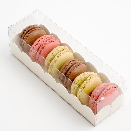 Macaron Box With Scallop Insert - 10 Pack