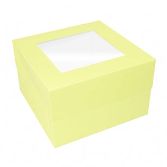 Pastel Yellow Cake Box With Window