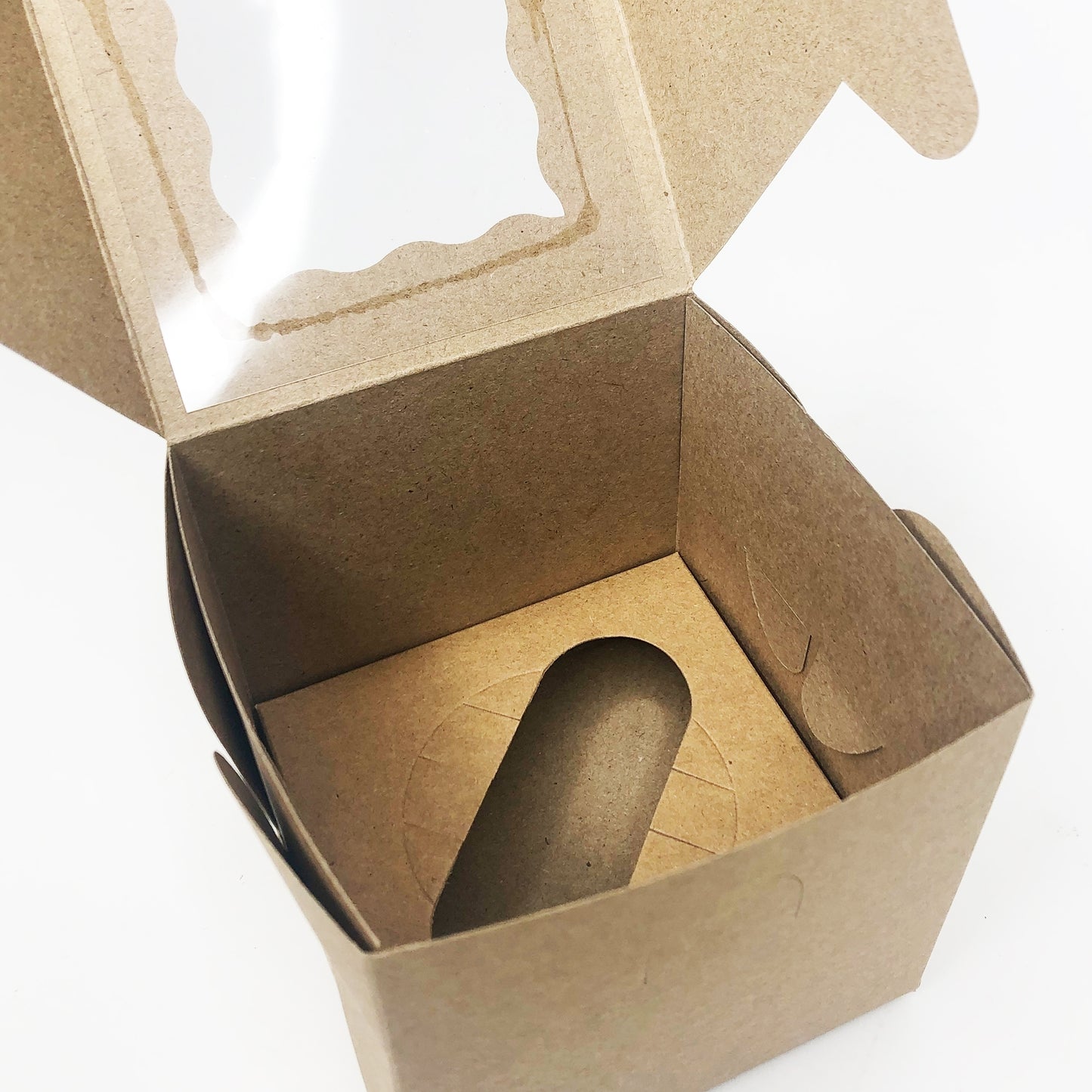 Plain Kraft Single Cupcake Box