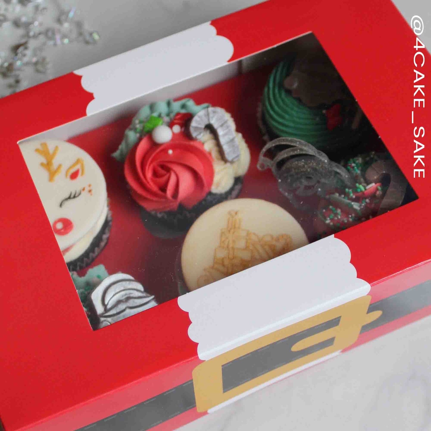 Santa Cupcake Box