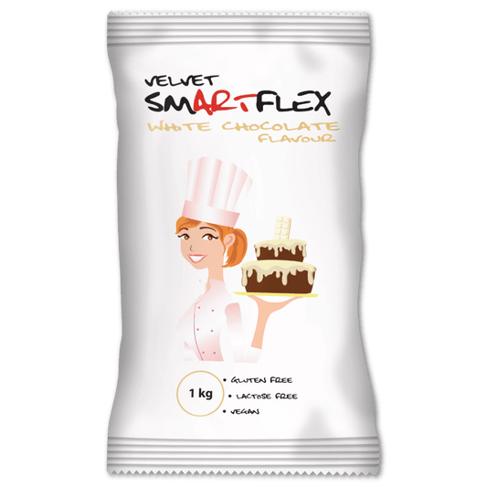 SMARTFLEX - White Velvet White Chocolate Flavoured Sugarpaste 1KG