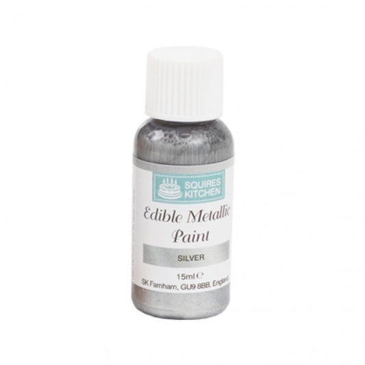 SQUIRES KITCHEN Edible Silver Metallic Paint 15ml