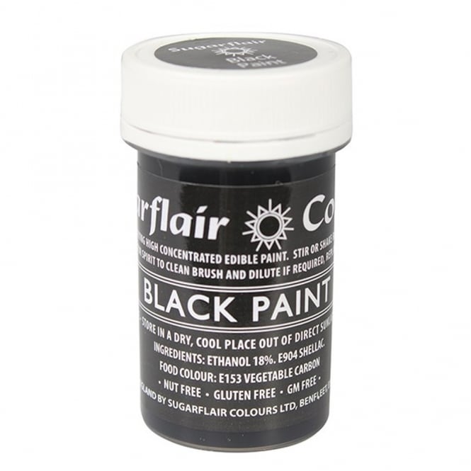 SUGARFLAIR Black - Edible Matt Paint 20g