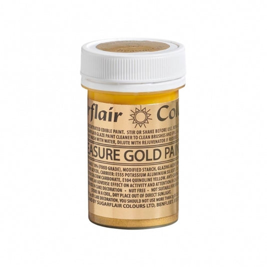 SUGARFLAIR Treasure Gold Edible Matt Paint 20g