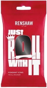 RENSHAW Jet Black - Just Roll With It Sugarpaste Fondant Icing