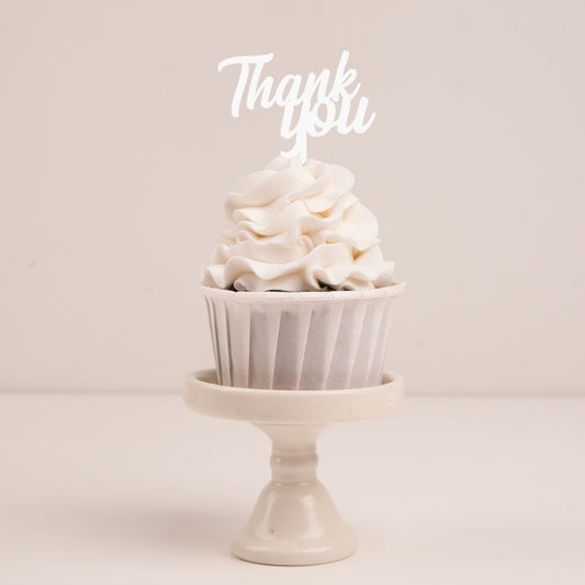 MAKE A WISH - Classic Thank You Cupcake Topper