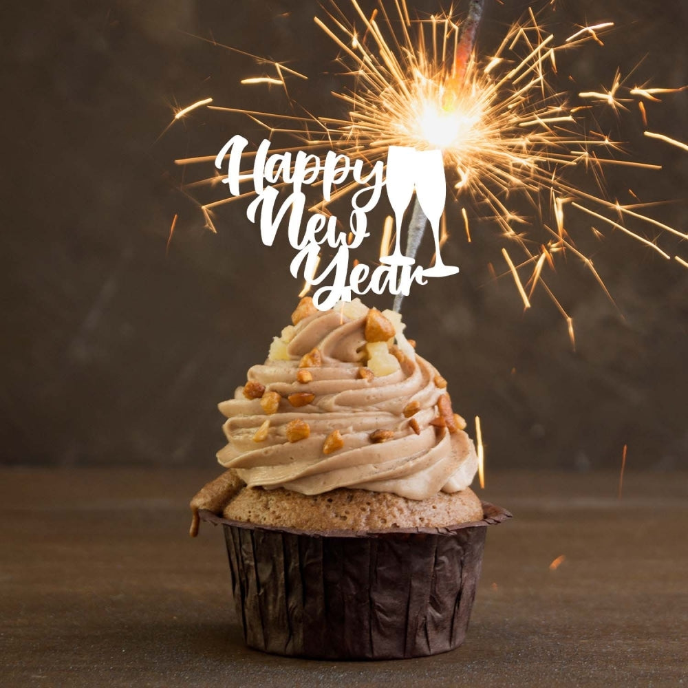 MAKE A WISH - Happy New Year Cupcake Topper