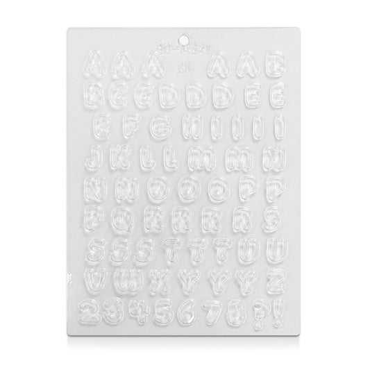 Letters And Numbers 0.5 Inch Assorted Chocolate Mould