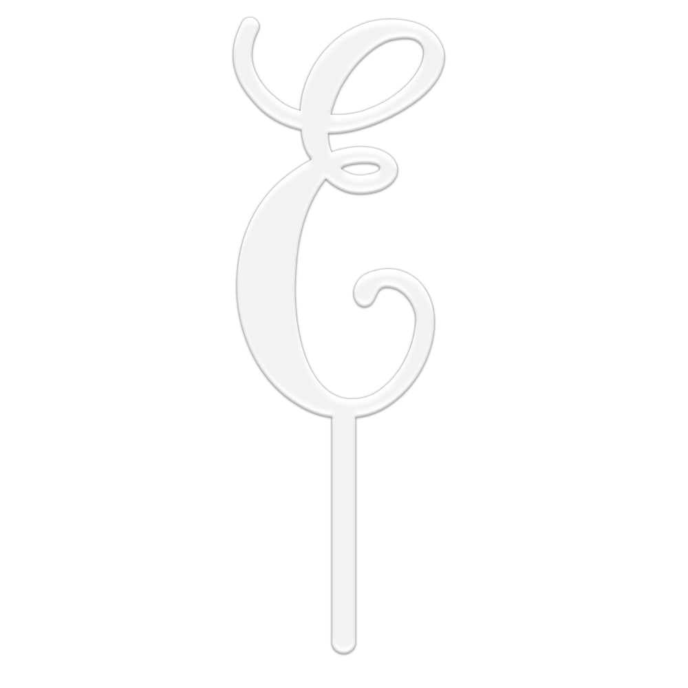 MAKE A WISH - White Alphabet Acrylic Cake Topper