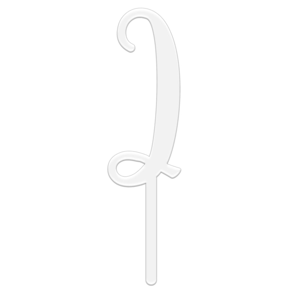 MAKE A WISH - White Alphabet Acrylic Cake Topper