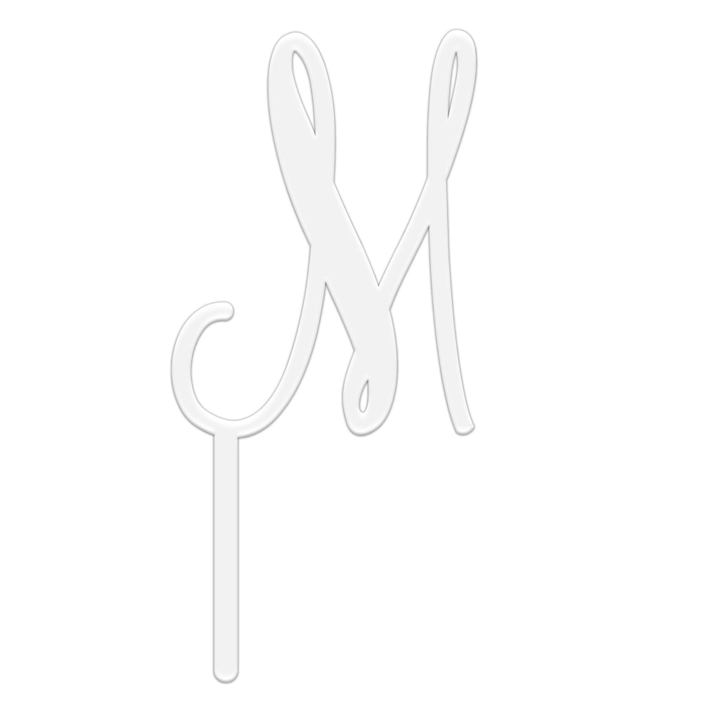 MAKE A WISH - White Alphabet Acrylic Cake Topper