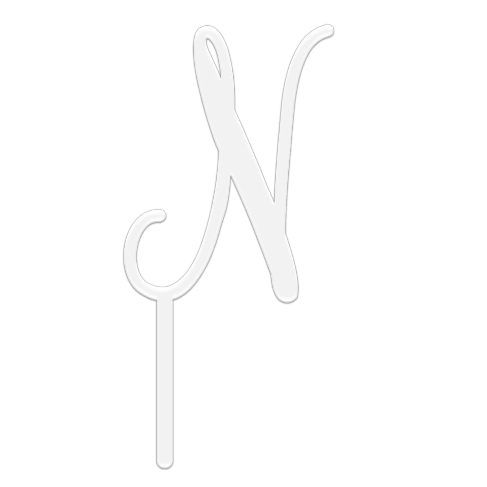 MAKE A WISH - White Alphabet Acrylic Cake Topper